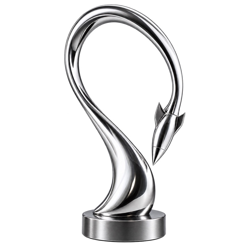 The Backfire statuette in silver